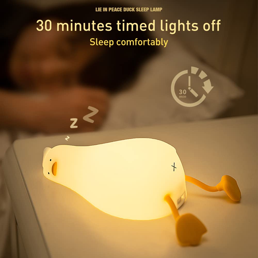TOOGE LED Duck night light bedside lamp creates cozy ambience for kids.