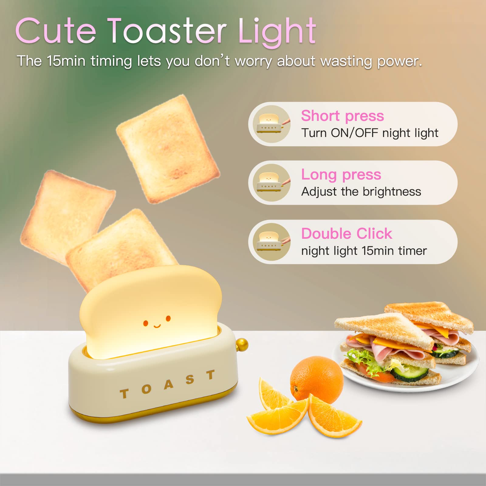 TOOGE toast-lamp front-lit desk setup for smooth transitions and gentle illumination.