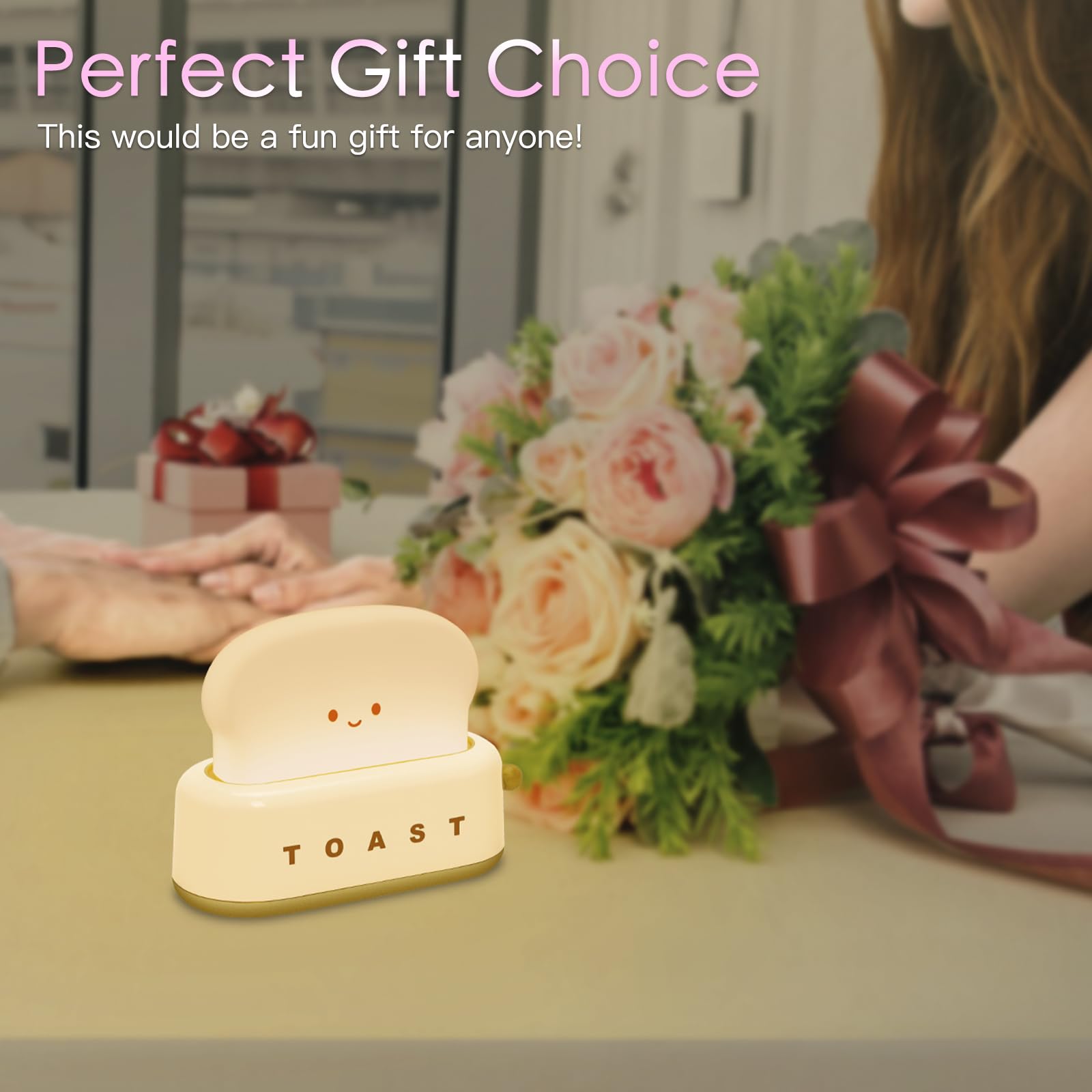 TOOGE toast-lamp gift-ready packaging makes a delightful desk or bedroom gift.