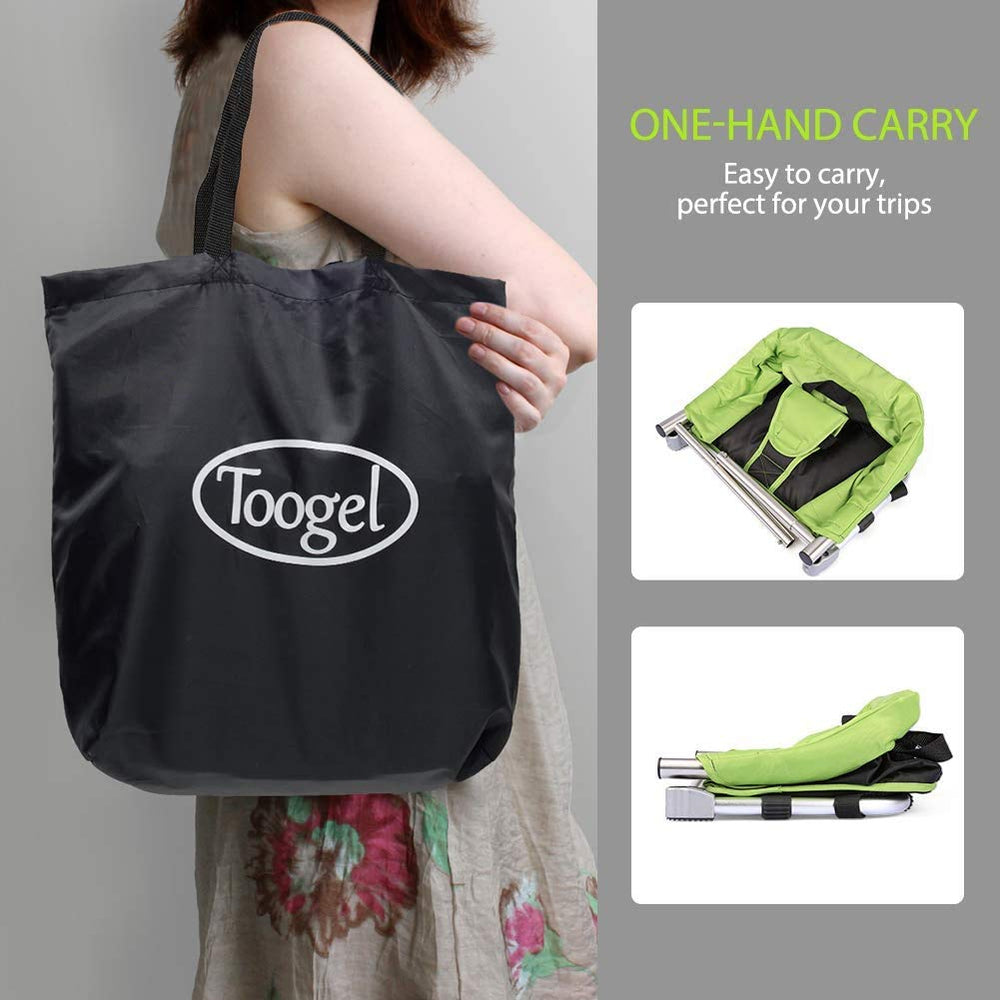 Toogel booster seat on a chair during feeding for easy parent/child interaction.