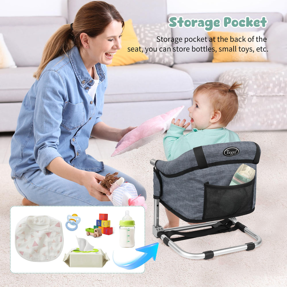 Toogel booster seat red color showcases stylish family-friendly design.