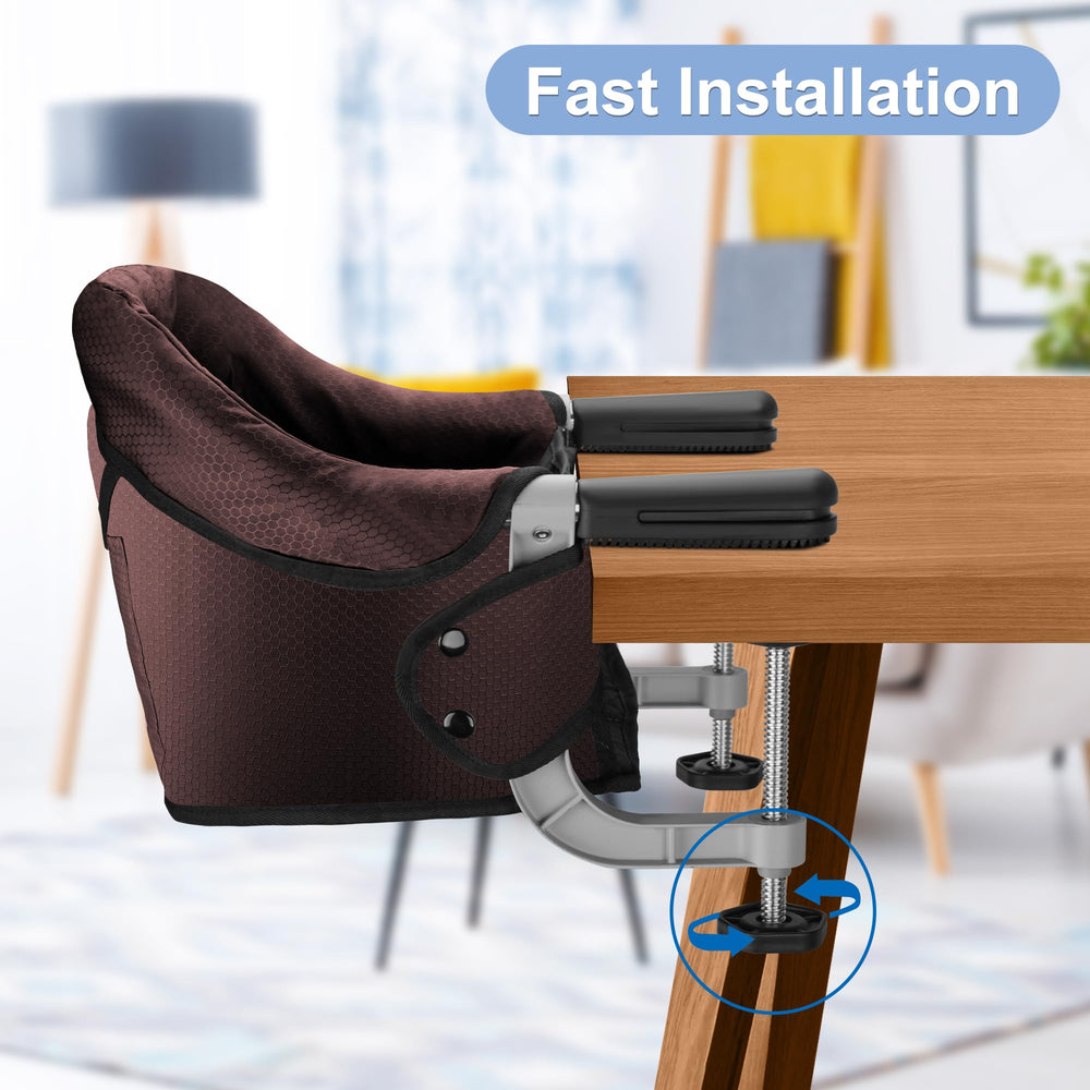 Toogel safety harness keeps toddlers secure during feeding sessions.