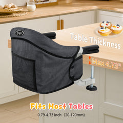 Toogel Hook on High Chair sets up in one step for quick family meals