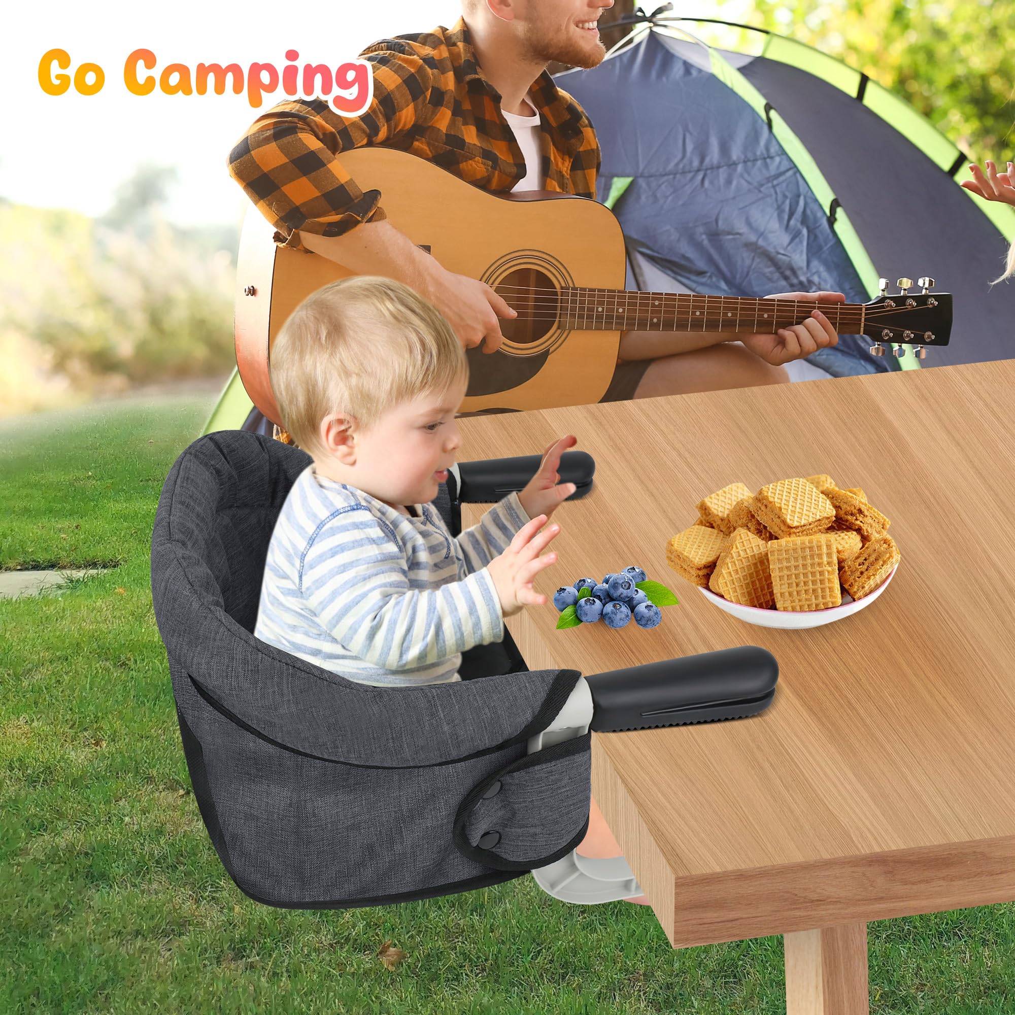 Toogel Hook on High Chair fits most tables up to 4.72 inches