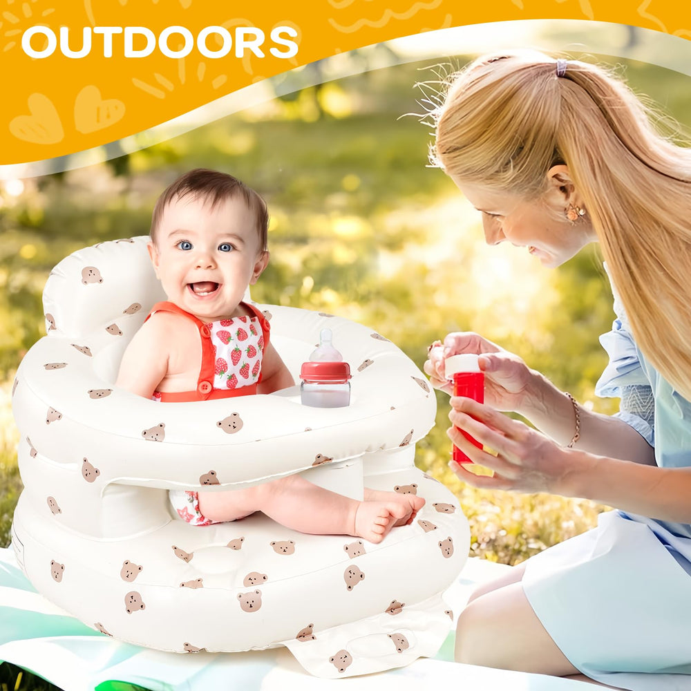 Tooktro bear gift-ready baby seat with vibrant colors for baby showers