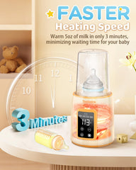 Toolastra Bottle Warmer accurate-temp-control shows precise temperature for safe feeding.