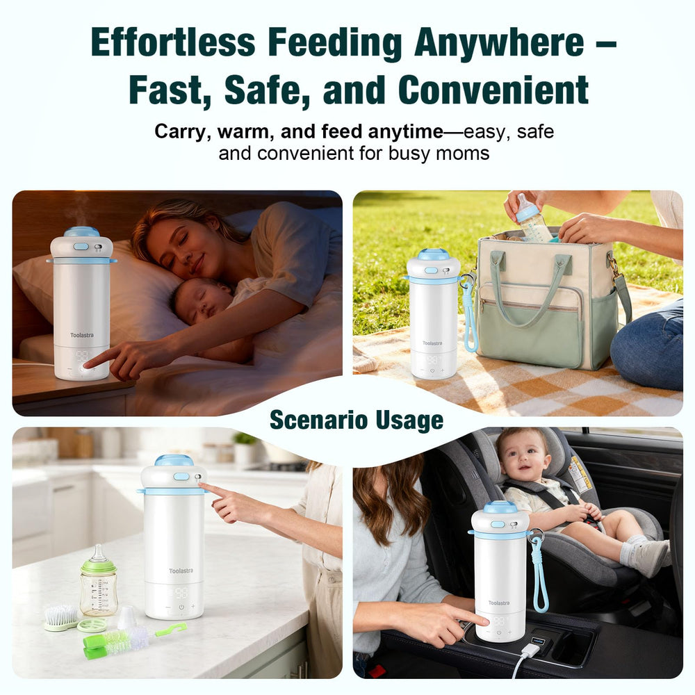Toolastra bottle warmer gift-ready packaging for new parents.