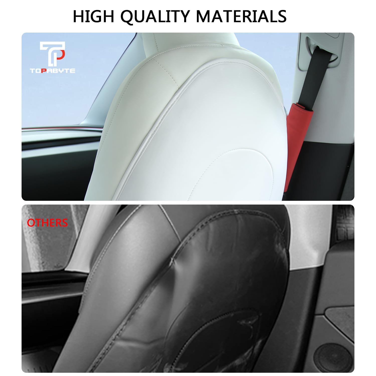 TOPABYTE protector covers about 95 percent of the seat back area
