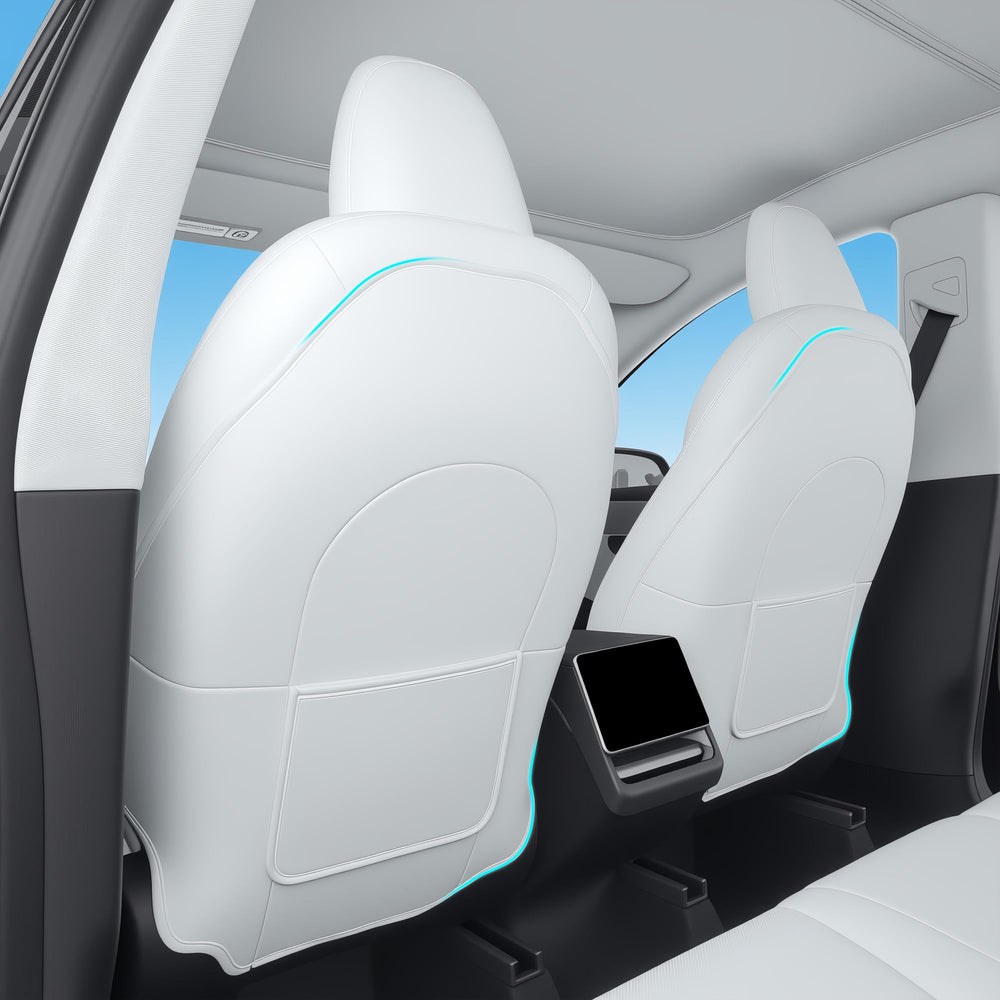 TOPABYTE seat back kick protector for Tesla Model Y shields seat backs from scuffs