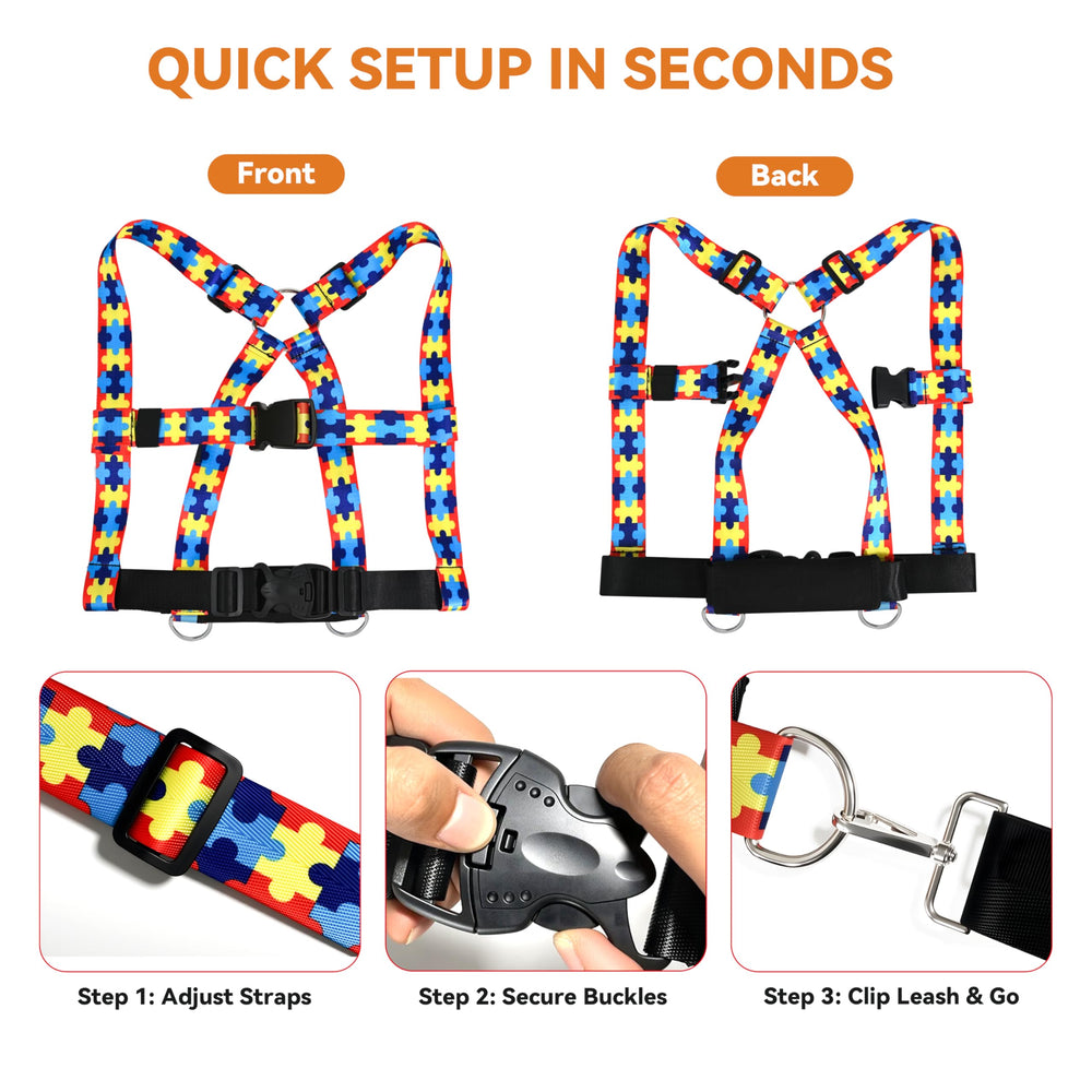 Topdatry Walking Safety Harness soft breathable fabric provides comfortable all day wear.