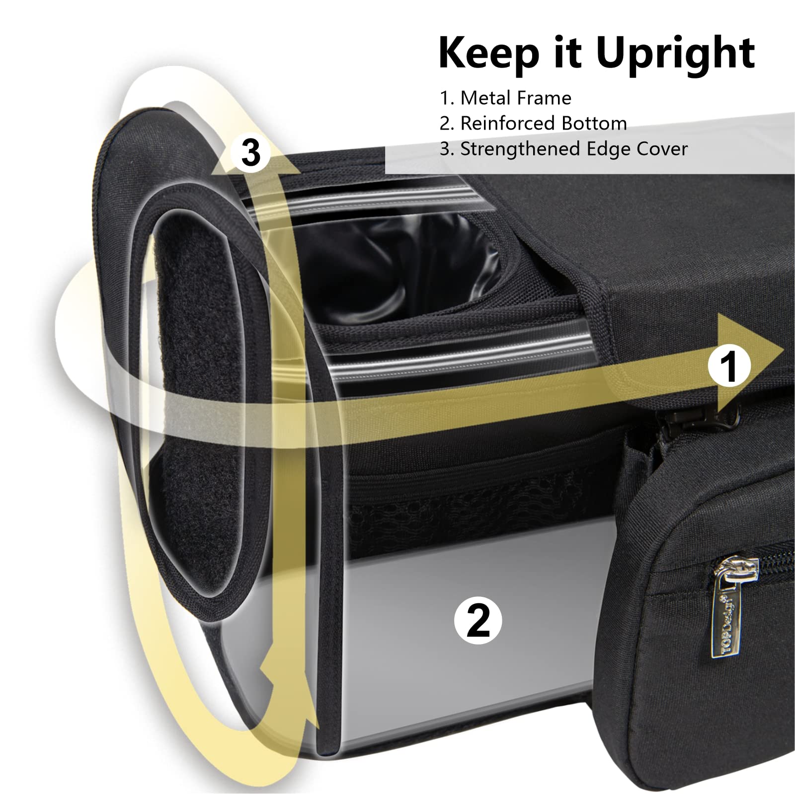 TOPDesign left insulated cup holder keeps drinks ready on strolls