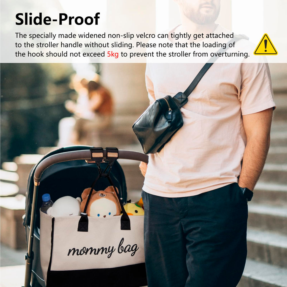 TOPDesign universal-fit straps attach to most strollers for easy, secure installation