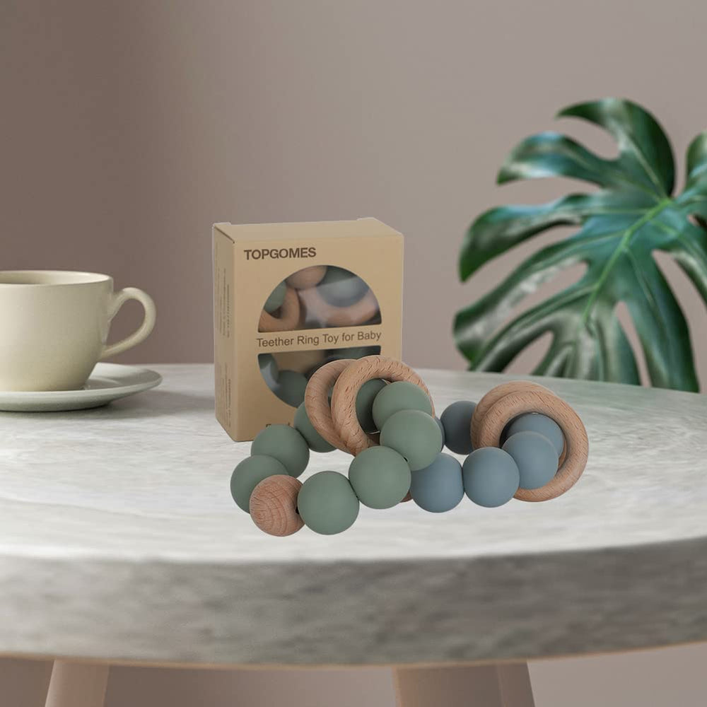 TopGomes teether sage wipe-clean surface supports quick, hygienic cleaning.