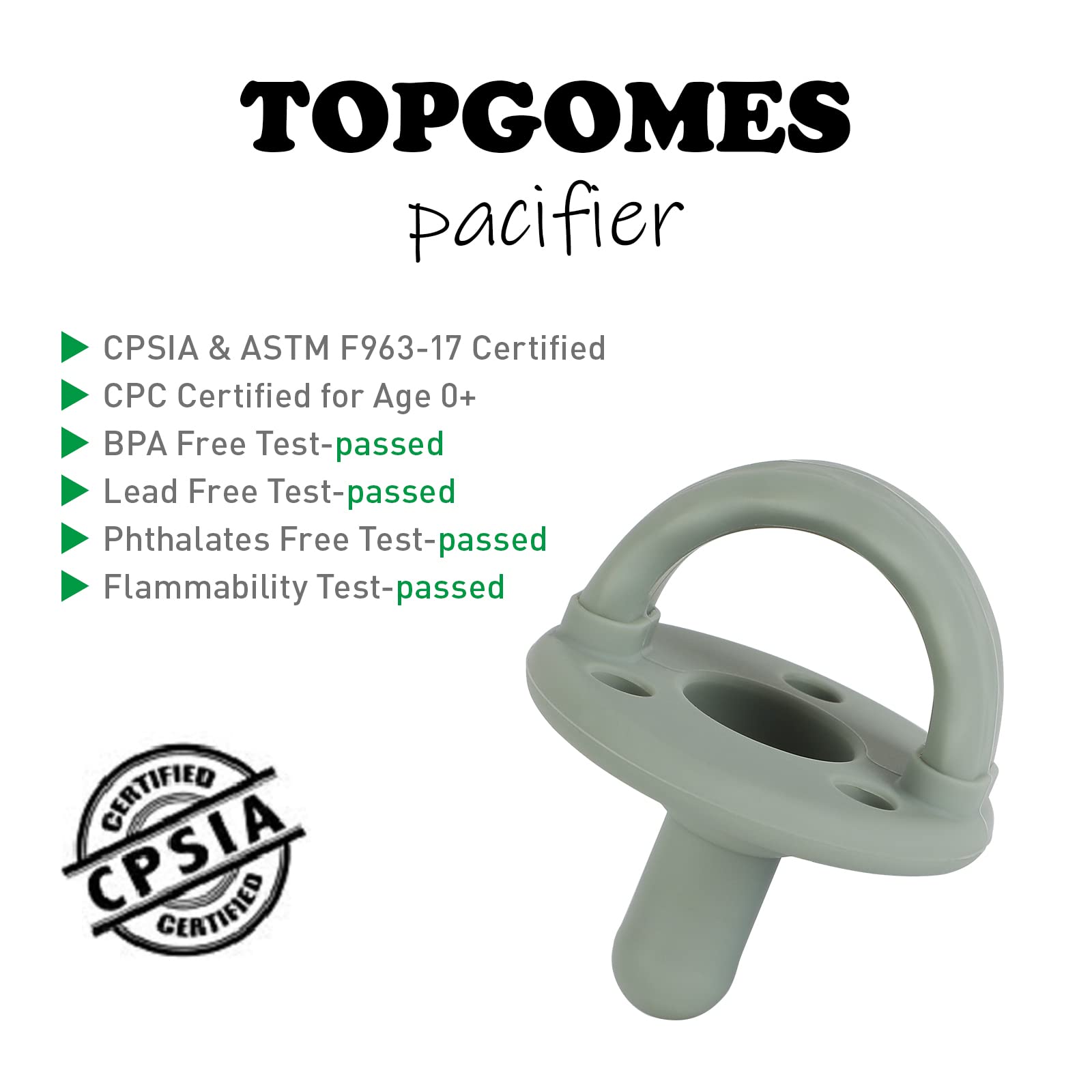 TopGOMES Soother Pacifier 4-pack in muted and apricot colors for versatility.