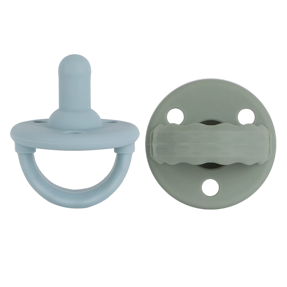TopGOMES soother pacifier Sage+Ether pack front view for newborn comfort and safety