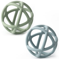 TOPGOMES teether ball sage - easy-hold design for soothing teething.