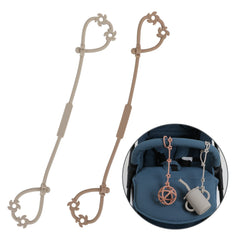 TOPGOMES toy safety straps sand color secure toys and cups, keeping essentials off the floor.