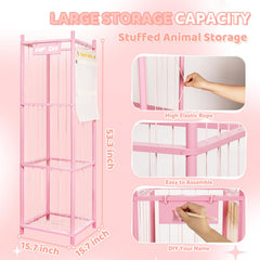 TOPHDY large plush toy storage with deep shelves for clutter-free playrooms.