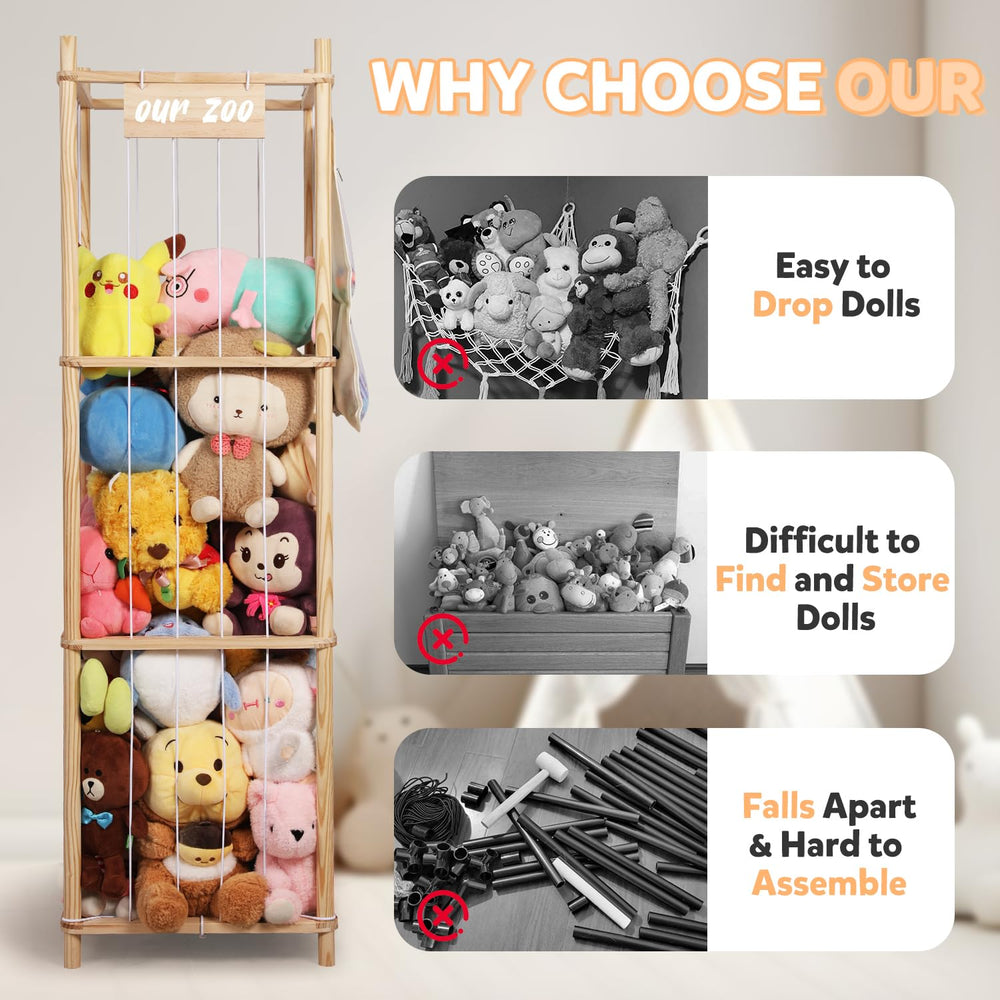 TOPHDY natural wood finish adds warm style to nursery or playroom.