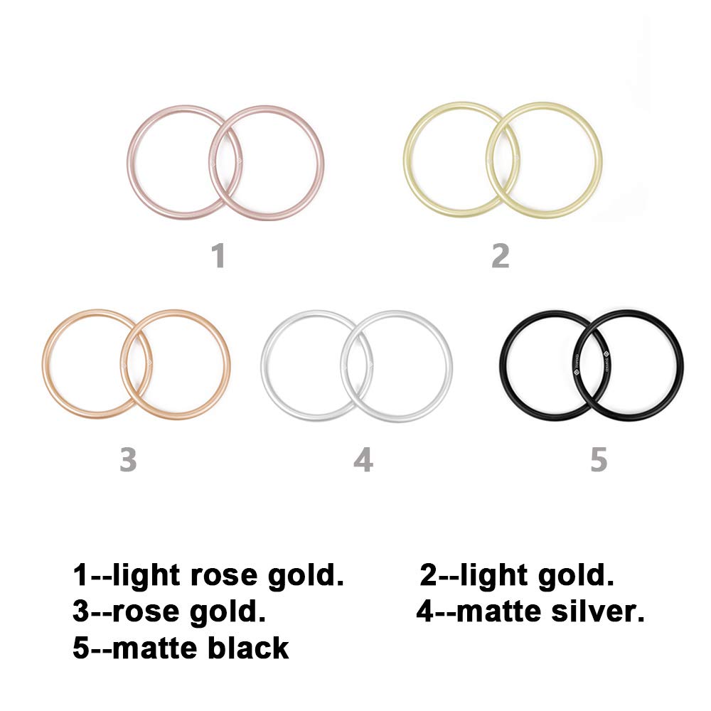 TOPIND rose gold ring for baby slings ready-to-use display.