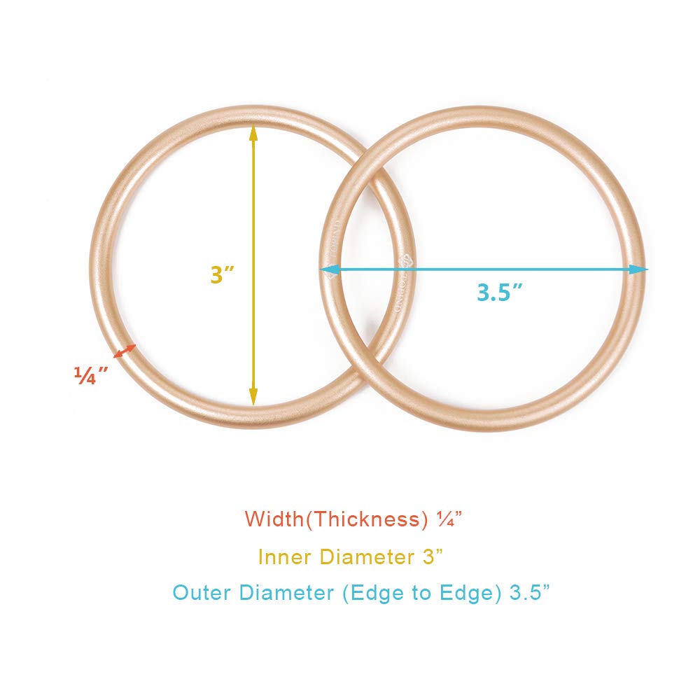 TOPIND rose gold aluminum ring sling-assembly view for DIY carrier setup.