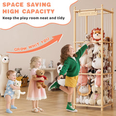 TOPMELON elastic-rope-walls close-up showing easy plush toy access