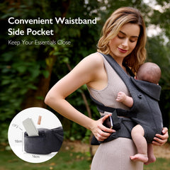 Topmeta newborn carrier ergonomic back and hip support for baby