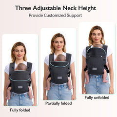 Topmeta newborn carrier secure wrap keeping baby snug and content