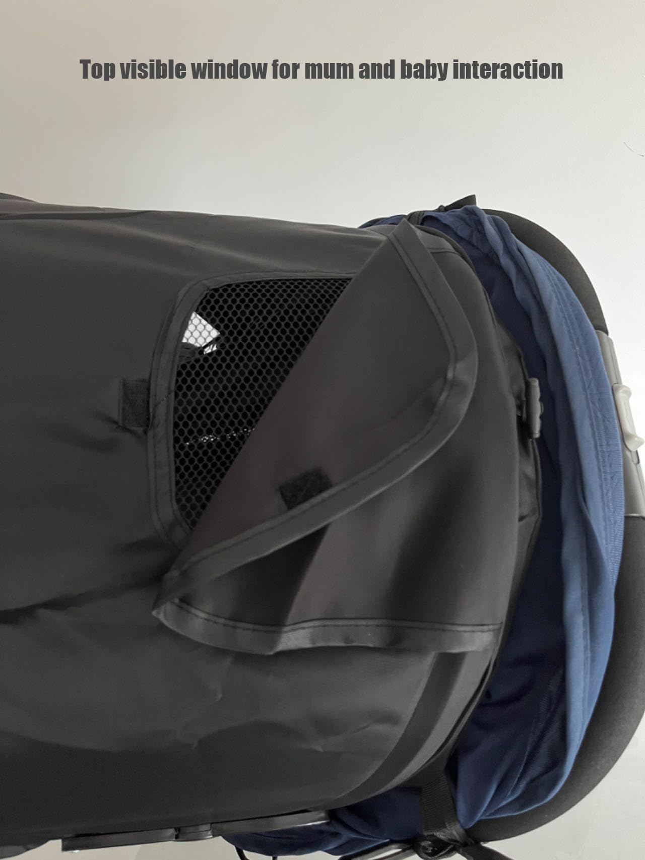 TOPOQ installation strings illustrate quick universal fit on most strollers
