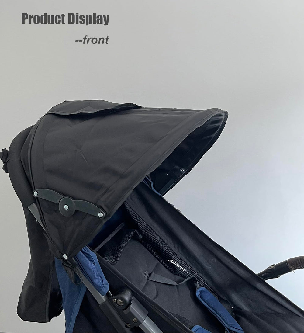 TOPOQ universal stroller sun shade cover with side strings, easy install.