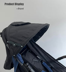 TOPOQ universal stroller sun shade cover with side strings, easy install.