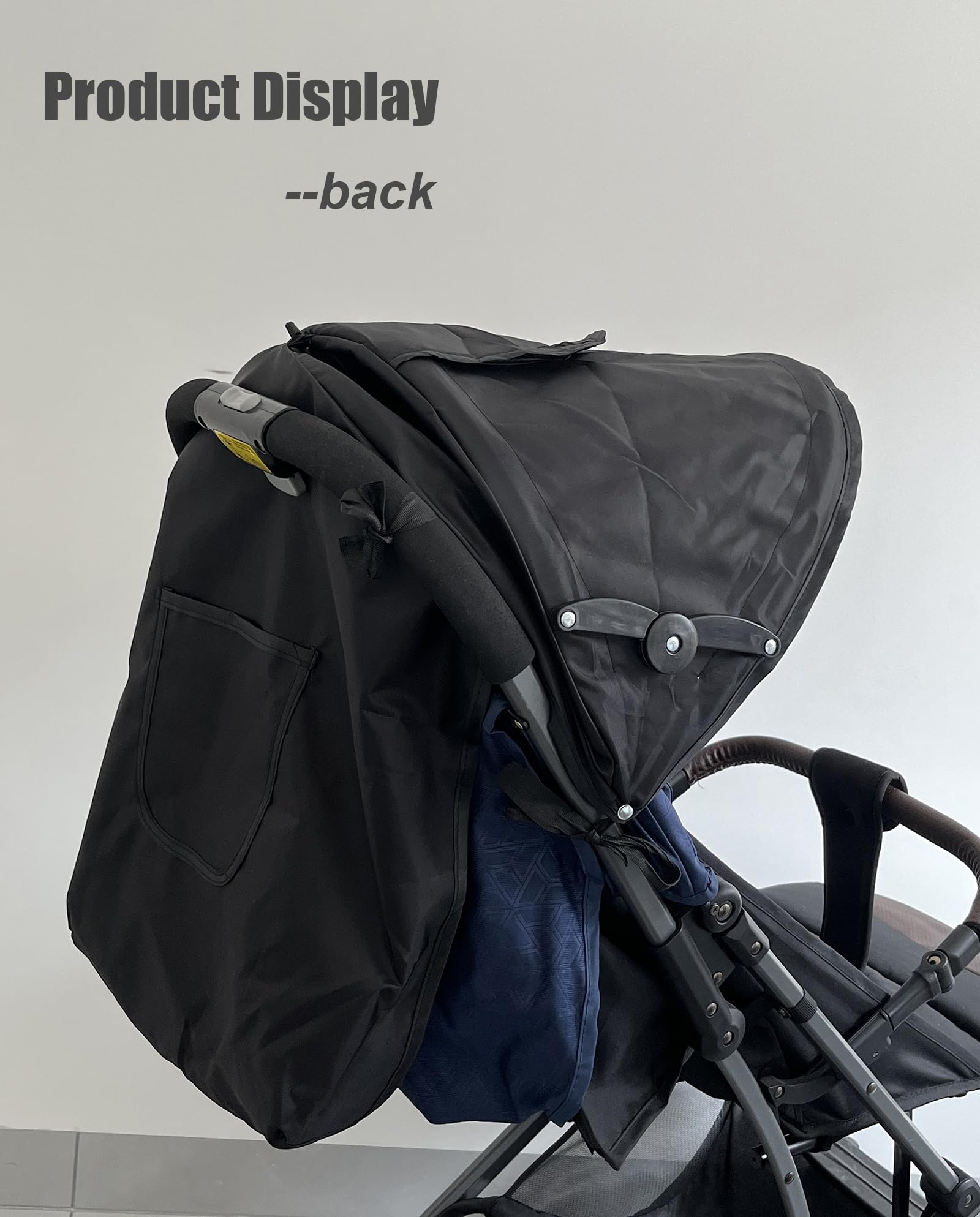 TOPOQ universal stroller sun shade cover with UPF50 blocks harsh rays.