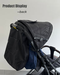 TOPOQ universal stroller sun shade cover with UPF50 blocks harsh rays.
