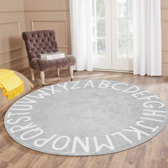 Topotdor alphabet rug close-up shows ultra-soft polyester pile for comfy play