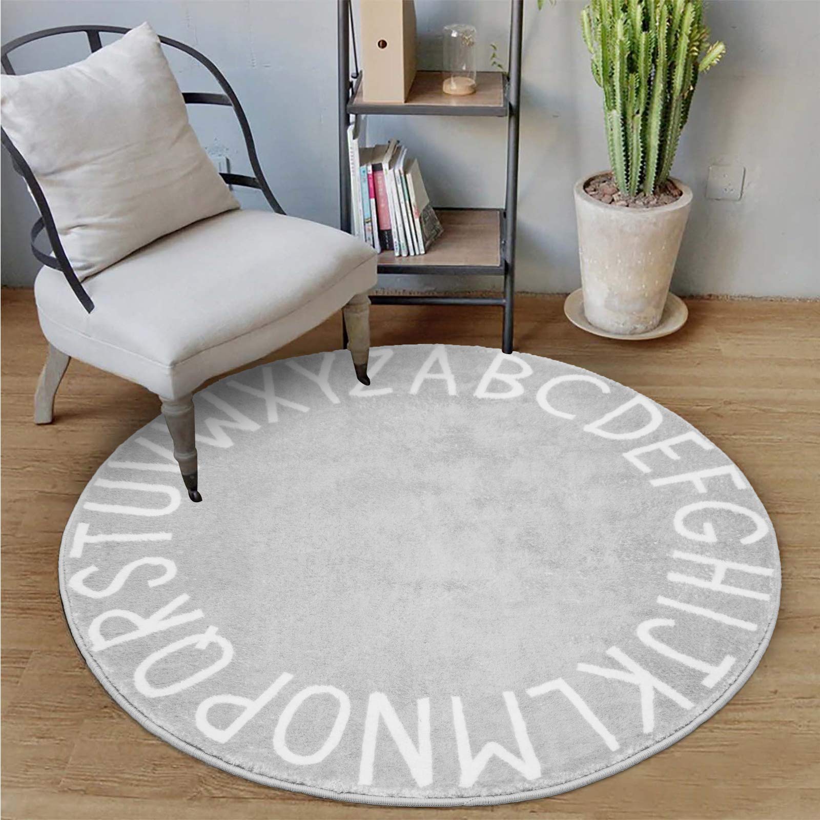 Topotdor kids room floor mat grey ties room together while comforting feet
