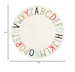 Topotdor Rainbow Round Rug multicolor design brightens kid rooms and learning zones