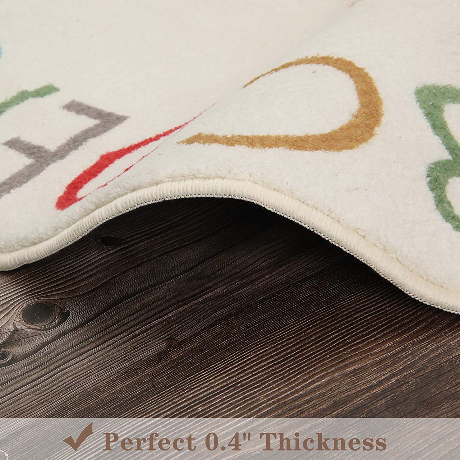 Topotdor Rainbow Round Rug soft polyester fibers for easy cleaning