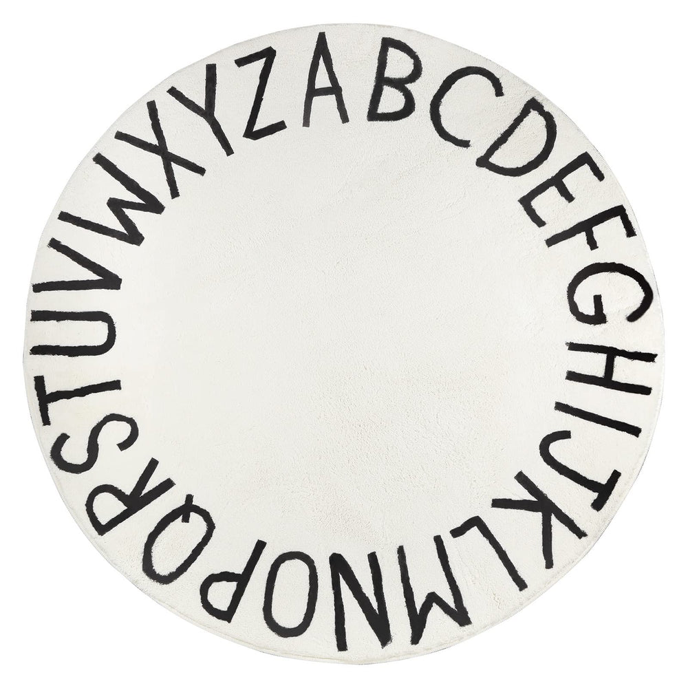 Topotdor Round Kids Play Rug Alphabet 71in close-up of soft polyester for safe crawling