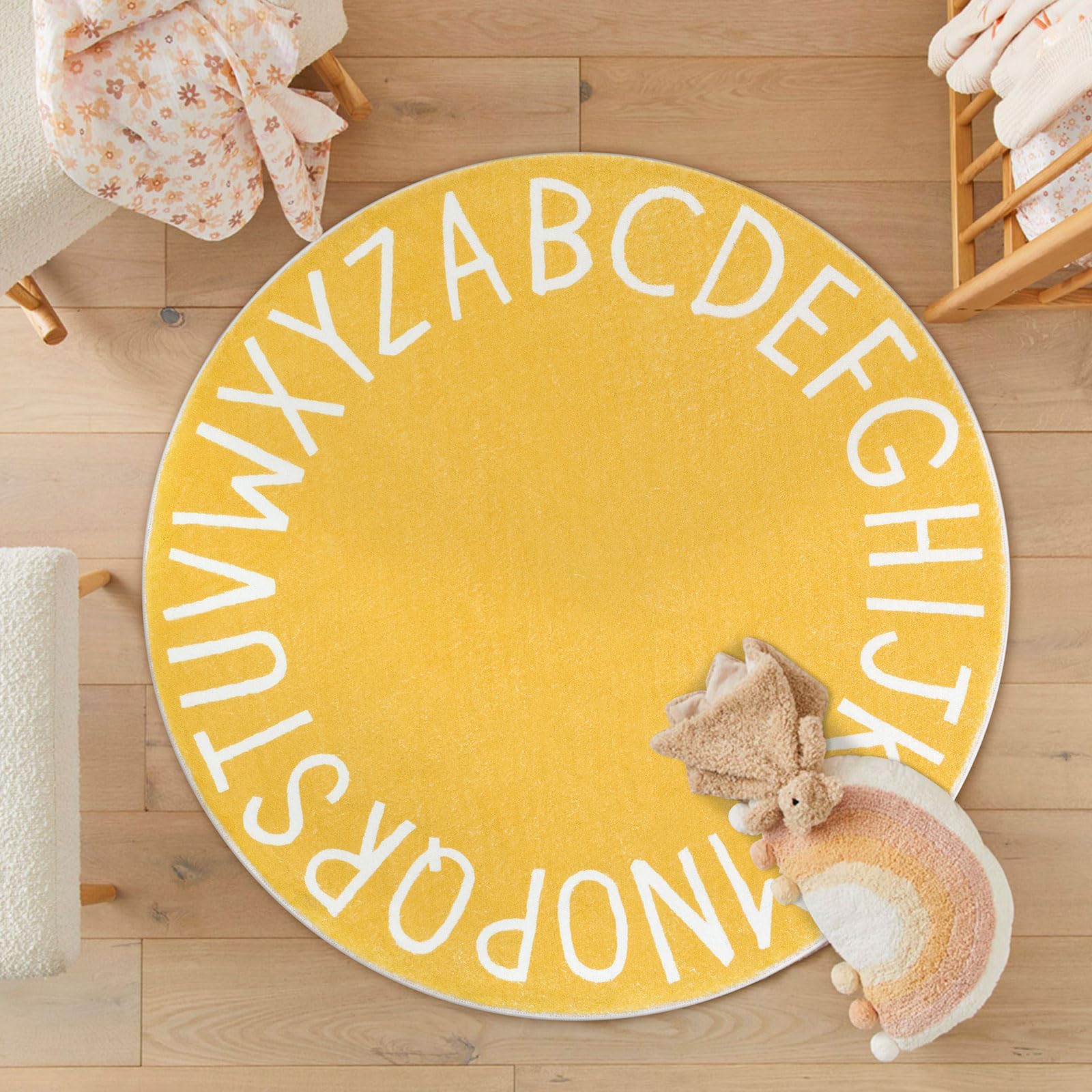 Topotdor alphabet rug adds cozy decor to kids' rooms and learning corners
