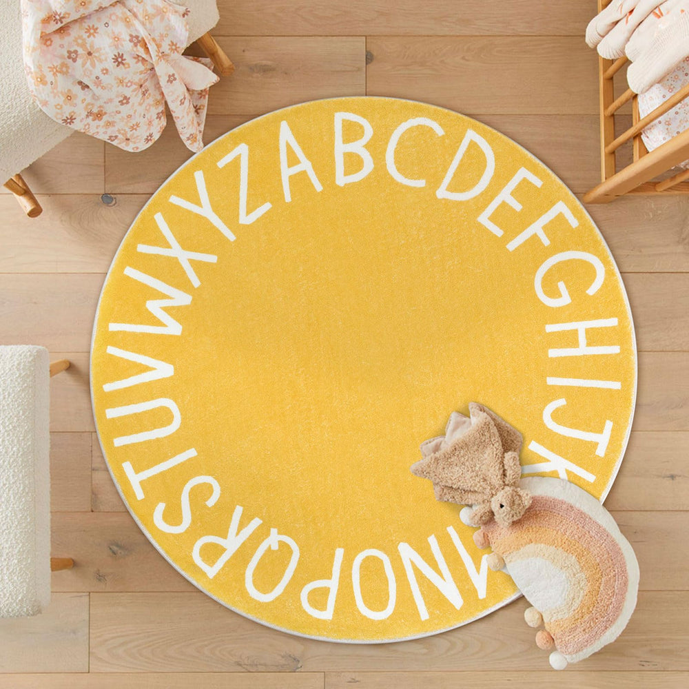 Topotdor alphabet rug adds cozy decor to kids' rooms and learning corners