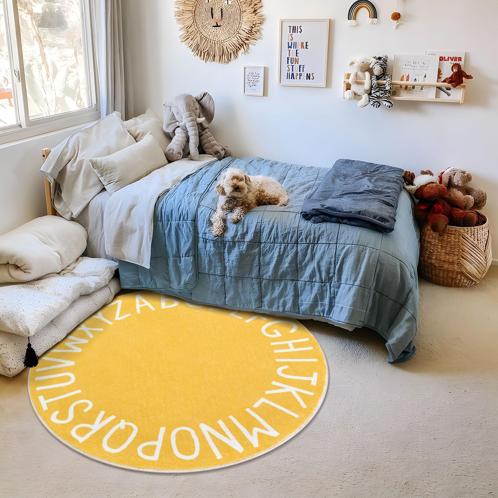 Topotdor rug brightens classrooms and bedrooms with cheerful yellow decor