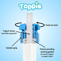 Toppie Yogurt Tube Topper fits standard 2oz tubes from Gogurt, Stoneyfield, Siggis