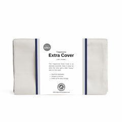 Topponcino Company Organic Topponcino Extra Cover Grey front view shows soft brushed cotton for gentle everyday comfort