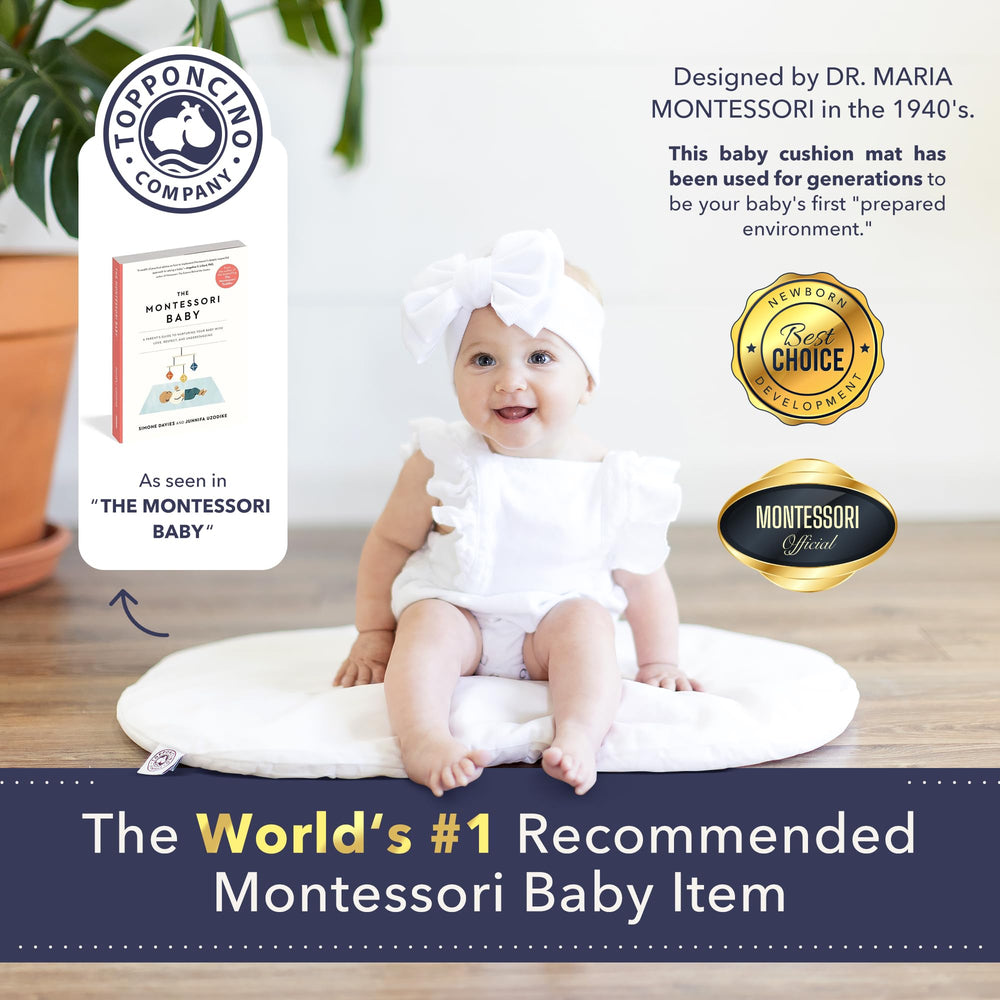 Topponcino tummy-time-mat centers baby's play during supervised sessions.