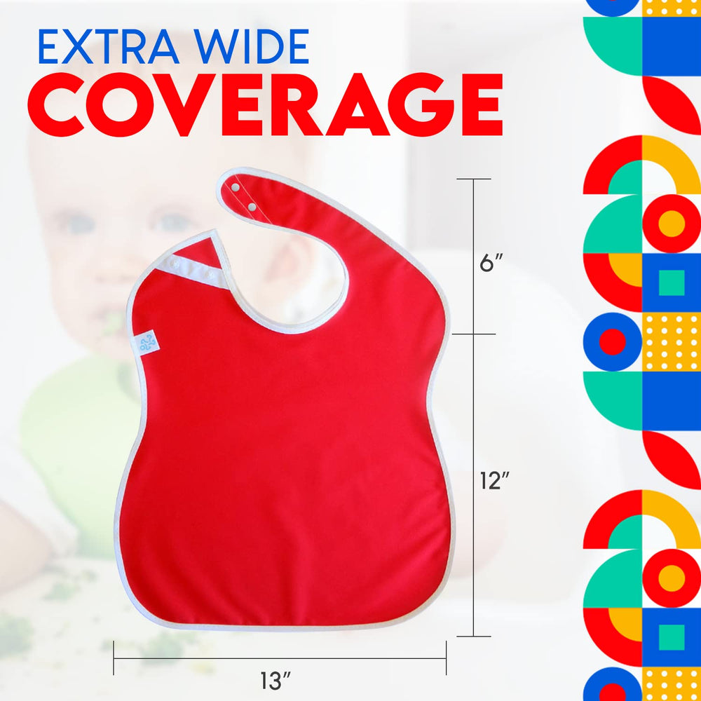 Toppy Toddler 235-square-inch protection extends to the lap area for messier meals.