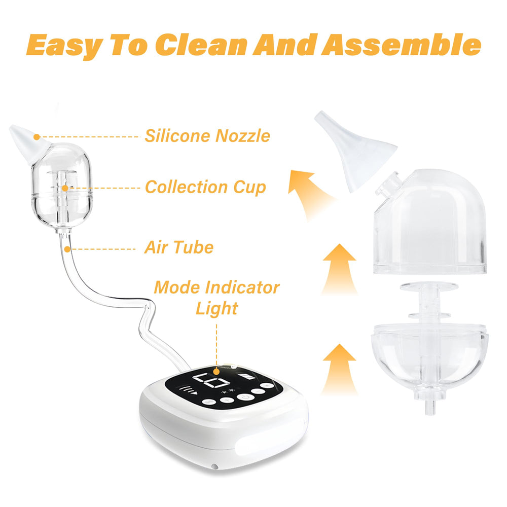 TopQuaFocus nasal aspirator with five silicone tips for different ages.