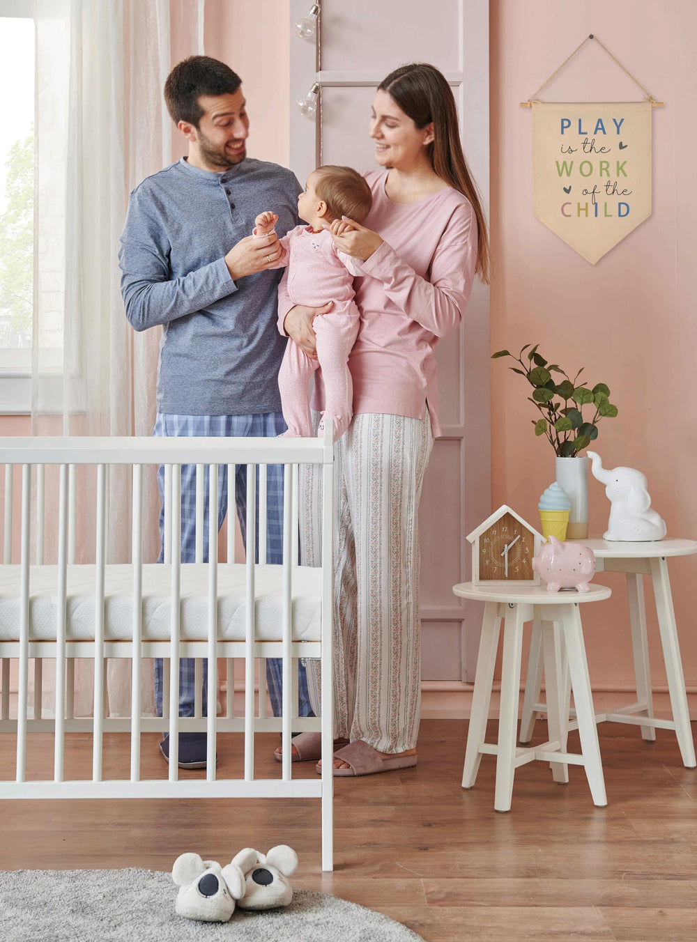 Topthink banner with twine and wooden stick for easy wall hanging