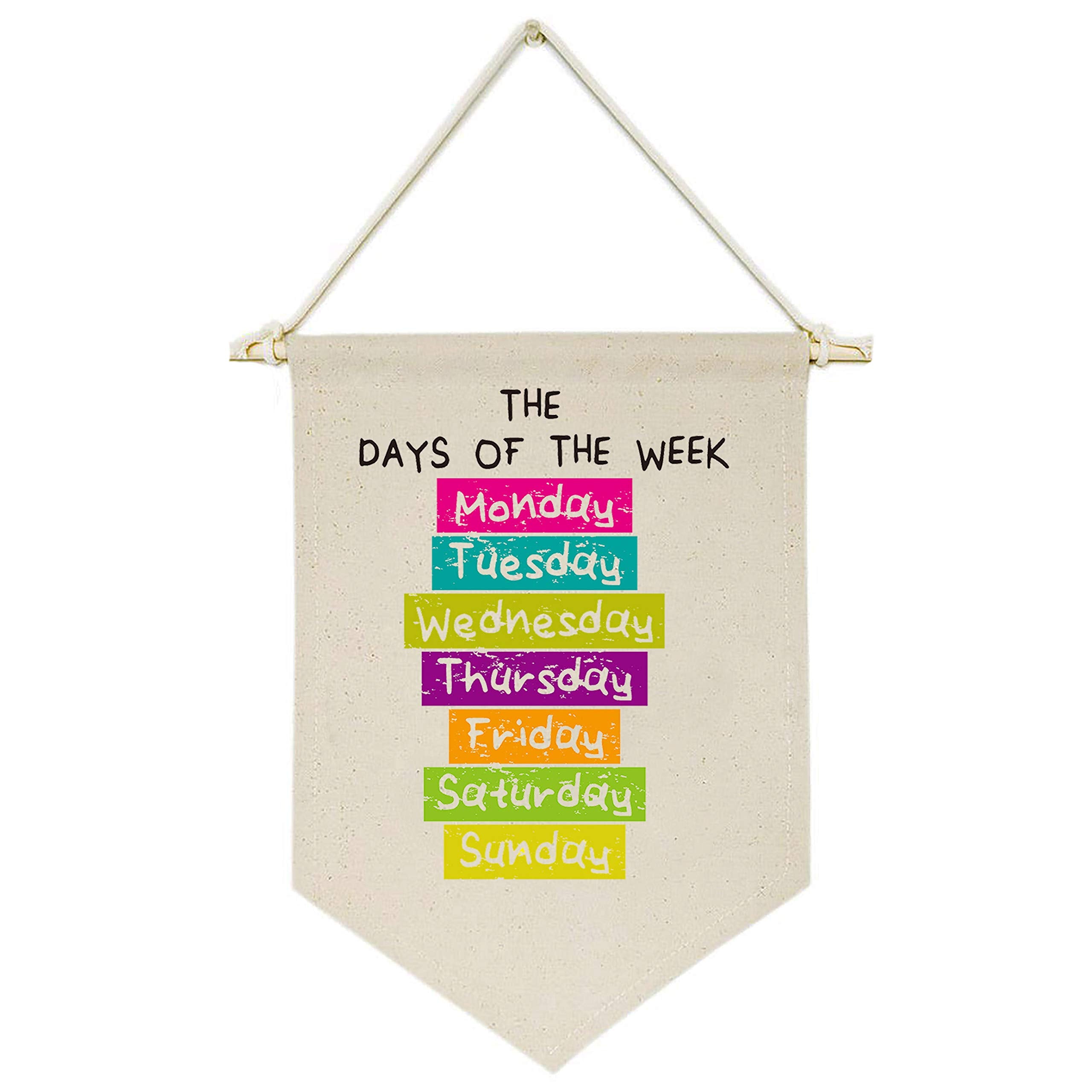 Topthink days of the week banner for front door enhances curb appeal and learning cues.