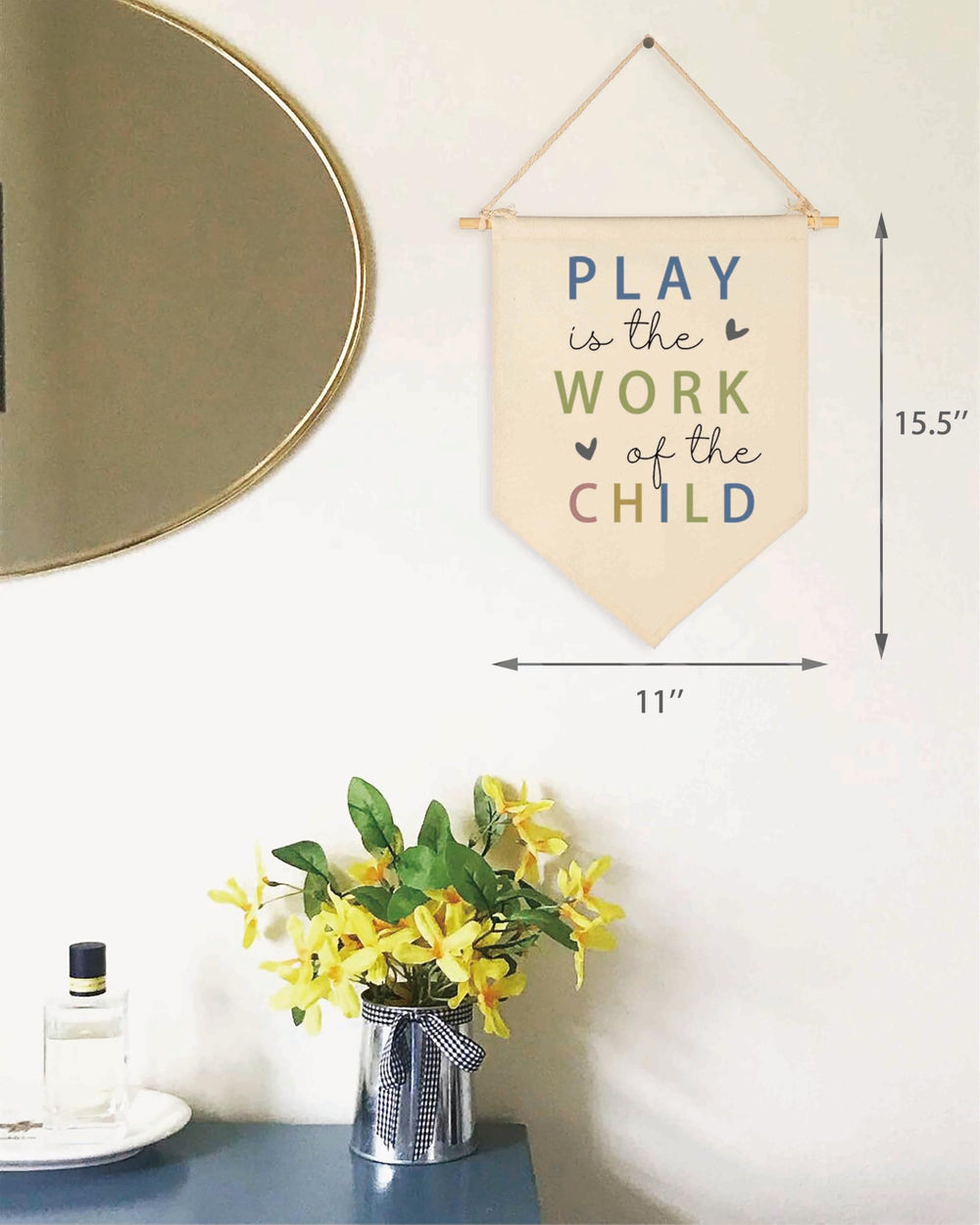 Topthink beige banner enhances front door or entryway decor