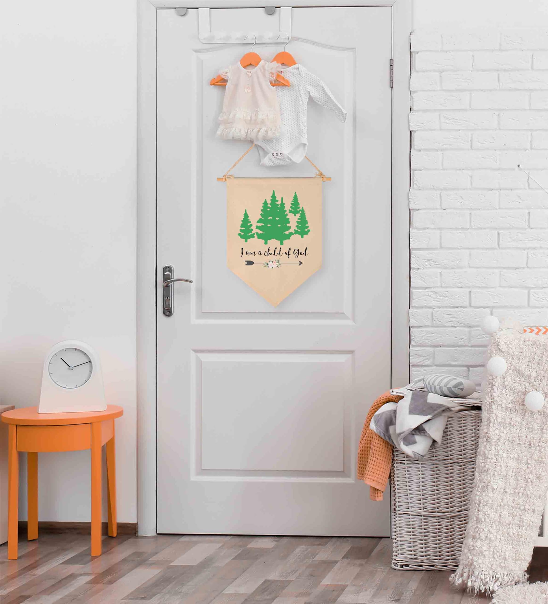 Topthink forest-themed banner with wooden stick offers lightweight display.